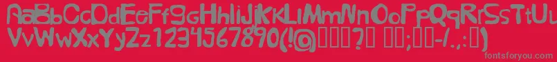 フォントFolkГ¶l – 赤い背景に灰色の文字