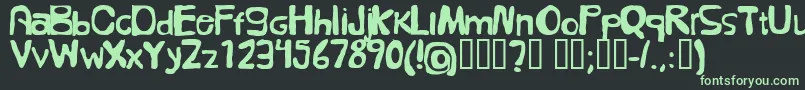 FolkГ¶l Font – Green Fonts on Black Background