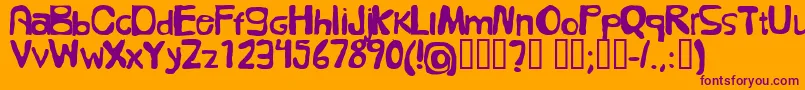 FolkГ¶l Font – Purple Fonts on Orange Background