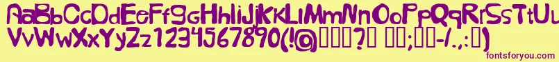 FolkГ¶l Font – Purple Fonts on Yellow Background