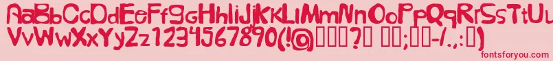 FolkГ¶l Font – Red Fonts on Pink Background