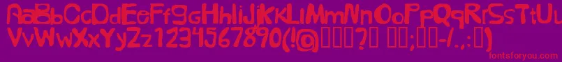 FolkГ¶l Font – Red Fonts on Purple Background