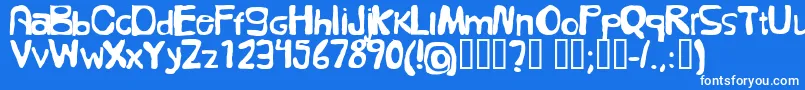 FolkГ¶l Font – White Fonts on Blue Background