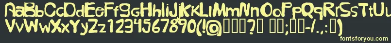 FolkГ¶l Font – Yellow Fonts on Black Background