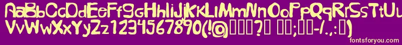 FolkГ¶l Font – Yellow Fonts on Purple Background