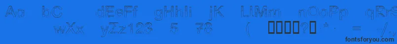 Nordspur Font – Black Fonts on Blue Background