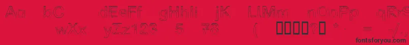 Nordspur Font – Black Fonts on Red Background