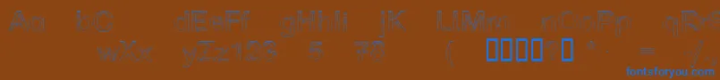 Шрифт Nordspur – синие шрифты на коричневом фоне