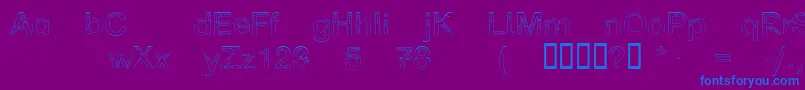フォントNordspur – 紫色の背景に青い文字