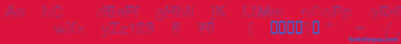 Nordspur Font – Blue Fonts on Red Background