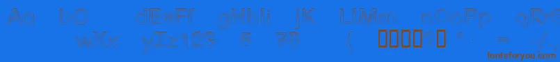 Шрифт Nordspur – коричневые шрифты на синем фоне