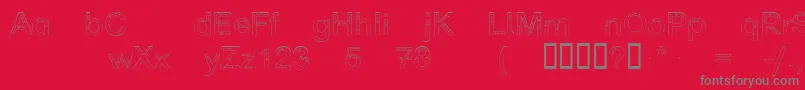 Nordspur Font – Gray Fonts on Red Background