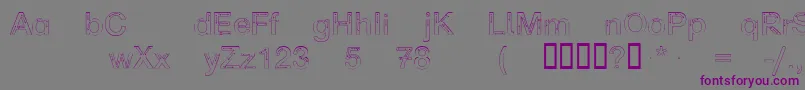 Шрифт Nordspur – фиолетовые шрифты на сером фоне
