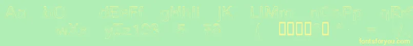 Nordspur Font – Yellow Fonts on Green Background