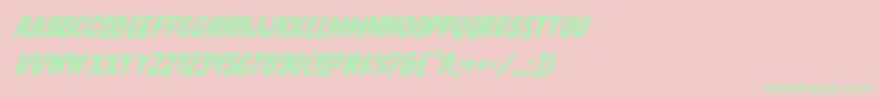 Direwolfital Font – Green Fonts on Pink Background