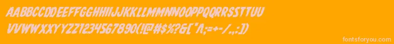 Police Direwolfital – polices roses sur fond orange