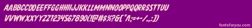 Direwolfital Font – Pink Fonts on Purple Background