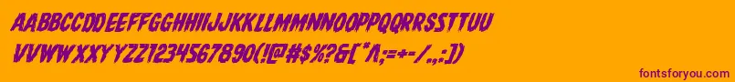 Direwolfital Font – Purple Fonts on Orange Background