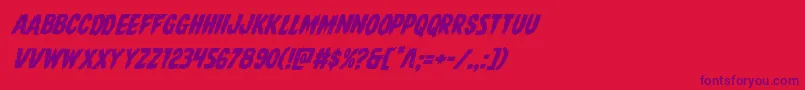 Direwolfital Font – Purple Fonts on Red Background