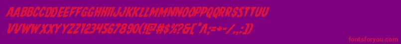 Direwolfital Font – Red Fonts on Purple Background