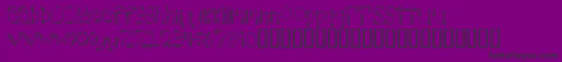 フォント7 Hours – 紫の背景に黒い文字