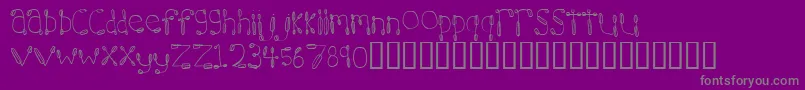 7 Hours-Schriftart – Graue Schriften auf violettem Hintergrund