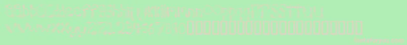 7 Hours Font – Pink Fonts on Green Background