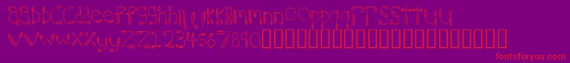 7 Hours Font – Red Fonts on Purple Background