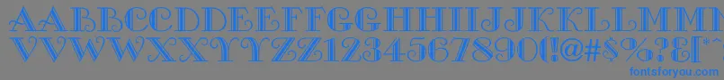 Cambridgeside Font – Blue Fonts on Gray Background