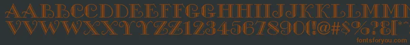 Cambridgeside Font – Brown Fonts on Black Background