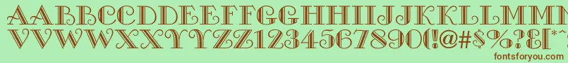 Cambridgeside Font – Brown Fonts on Green Background