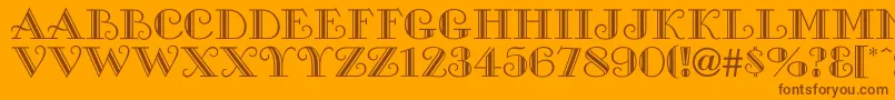 Cambridgeside Font – Brown Fonts on Orange Background