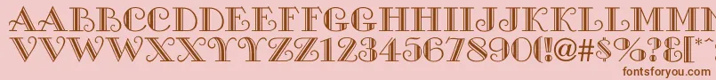 Cambridgeside Font – Brown Fonts on Pink Background