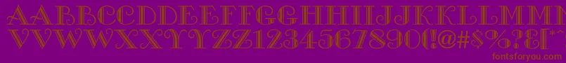 Cambridgeside Font – Brown Fonts on Purple Background