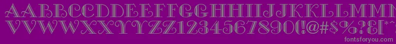 フォントCambridgeside – 紫の背景に灰色の文字