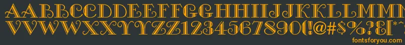 Cambridgeside Font – Orange Fonts on Black Background