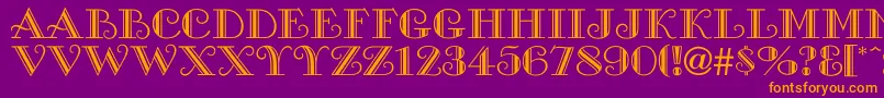 Cambridgeside Font – Orange Fonts on Purple Background