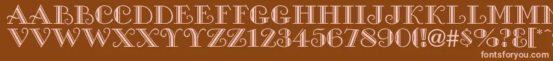 Cambridgeside Font – Pink Fonts on Brown Background