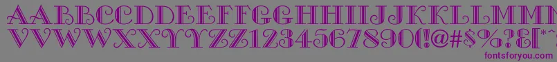 Cambridgeside Font – Purple Fonts on Gray Background