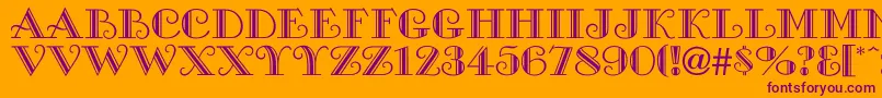 Cambridgeside Font – Purple Fonts on Orange Background