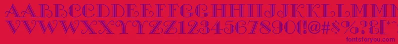 Cambridgeside Font – Purple Fonts on Red Background