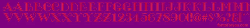 Cambridgeside Font – Red Fonts on Purple Background