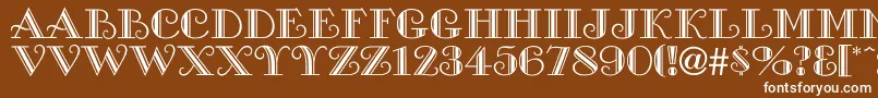 Cambridgeside Font – White Fonts on Brown Background