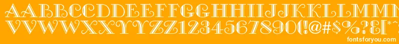 Cambridgeside Font – White Fonts on Orange Background