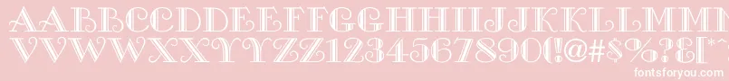 Cambridgeside Font – White Fonts on Pink Background