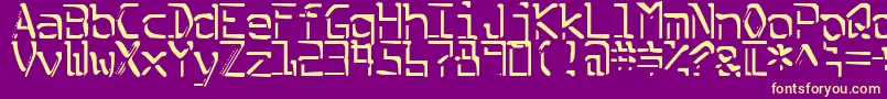 SplitEnzymes Font – Yellow Fonts on Purple Background