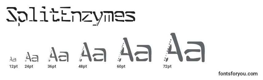 Размеры шрифта SplitEnzymes