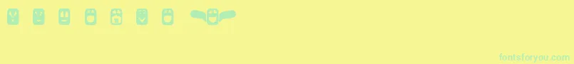 Police Uglyfaces – polices vertes sur fond jaune