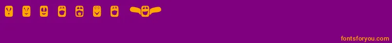Uglyfaces-fontti – oranssit fontit violetilla taustalla