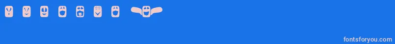 Uglyfaces Font – Pink Fonts on Blue Background